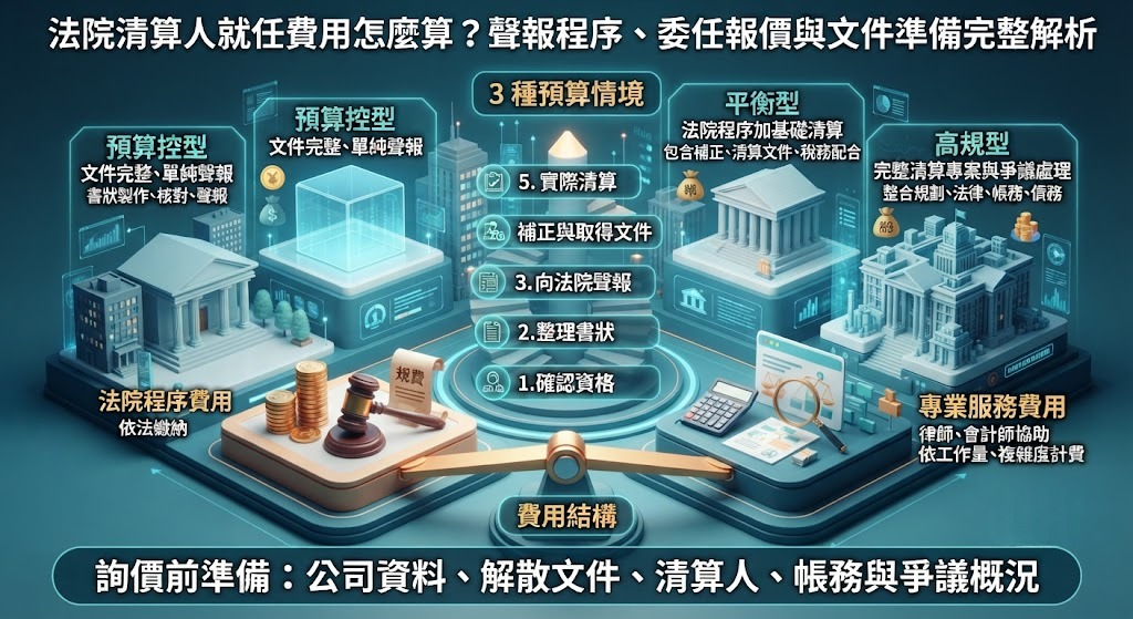 法院清算人就任費用怎麼算?聲報程序、委任報價與文件準備完整解析